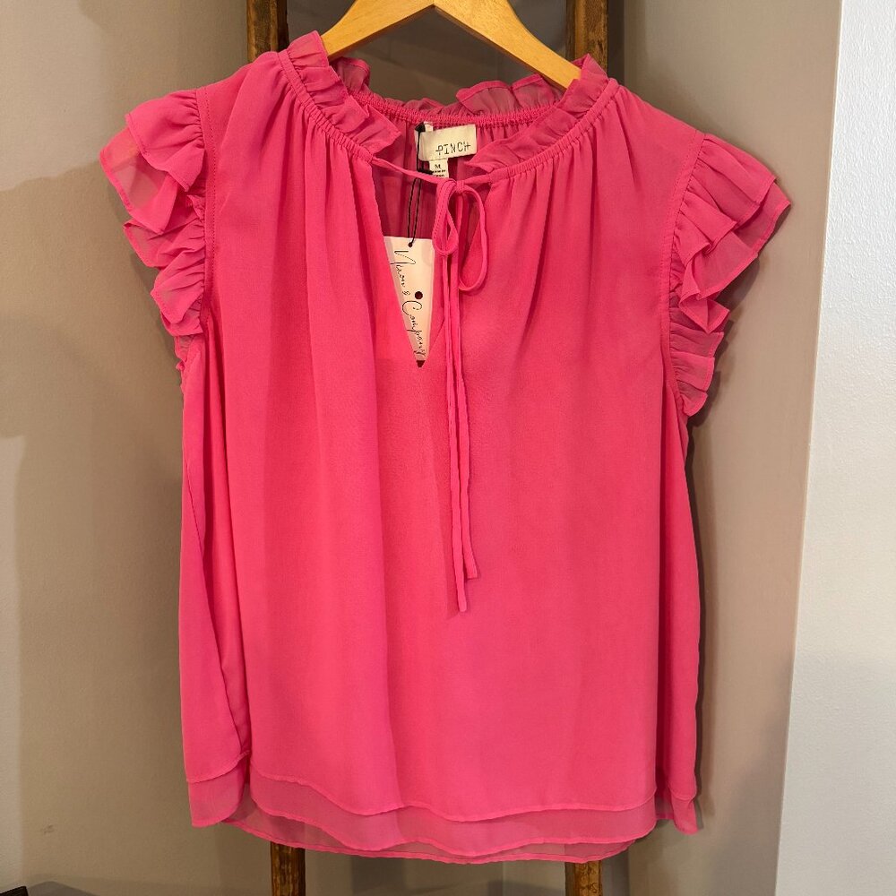 Hot Pink Sheer Top